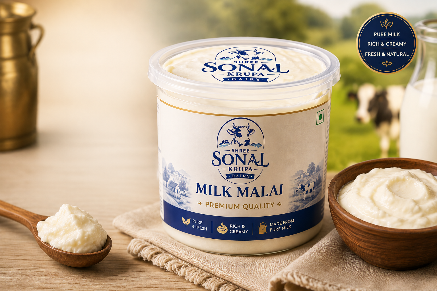 Fresh milk malai